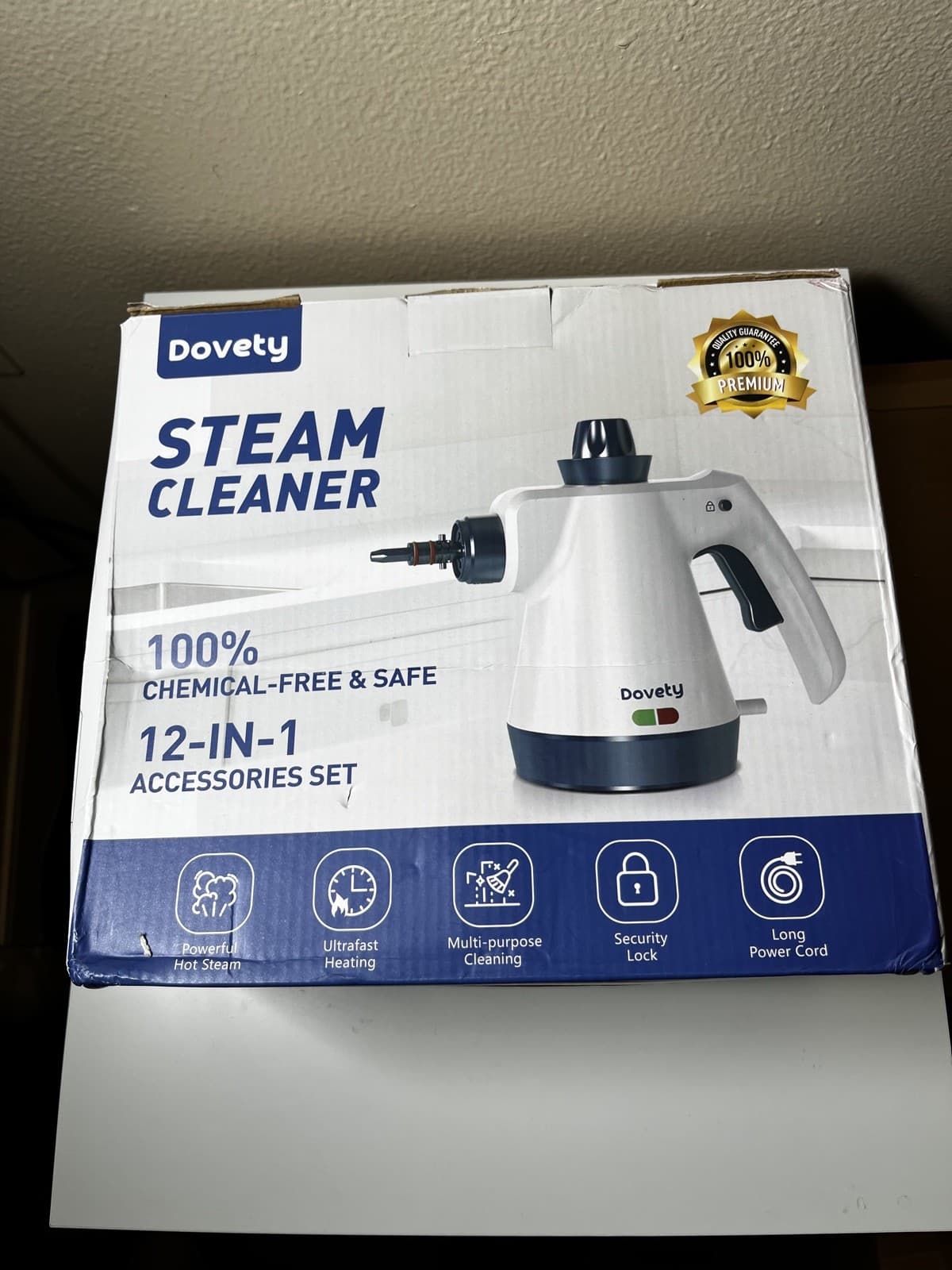 Dovety Handheld Steam Cleaner 12-in-1 Multi-Surface Chemical-Free & Safe