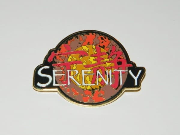 Firefly TV & Serenity Movie Name Chinese Logo Large Enamel Metal Pin NEW UNUSED