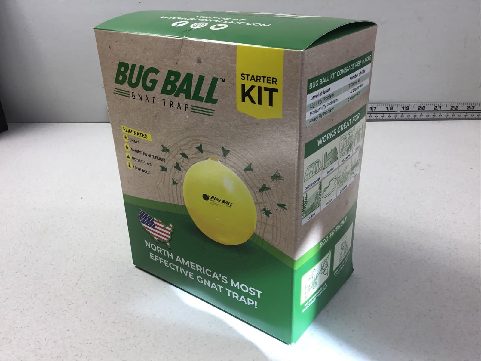 Bug Ball Catch Em Starter Kit Gnat Trap Aphids Whiteflies No See-Ums Bugs Flies