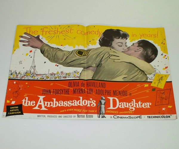THE AMBASSADOR'S DAUGHTER 1956 Movie Film STUDIO ADVERTISING PRESSBOOK Myrna Loy