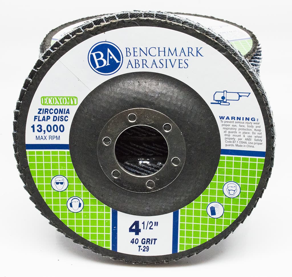 10 Pack - 4.5" Economy Flap Disc Grinding Wheels Type 29 (Angled Face)