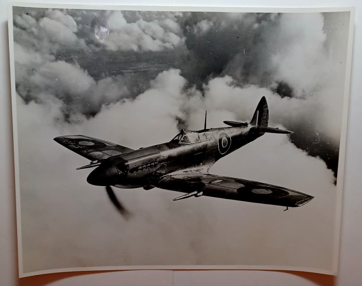 1941 British Official Photo Spitfire Mark XII in Flight 7 3/4" x 9 1/2" RRP 275