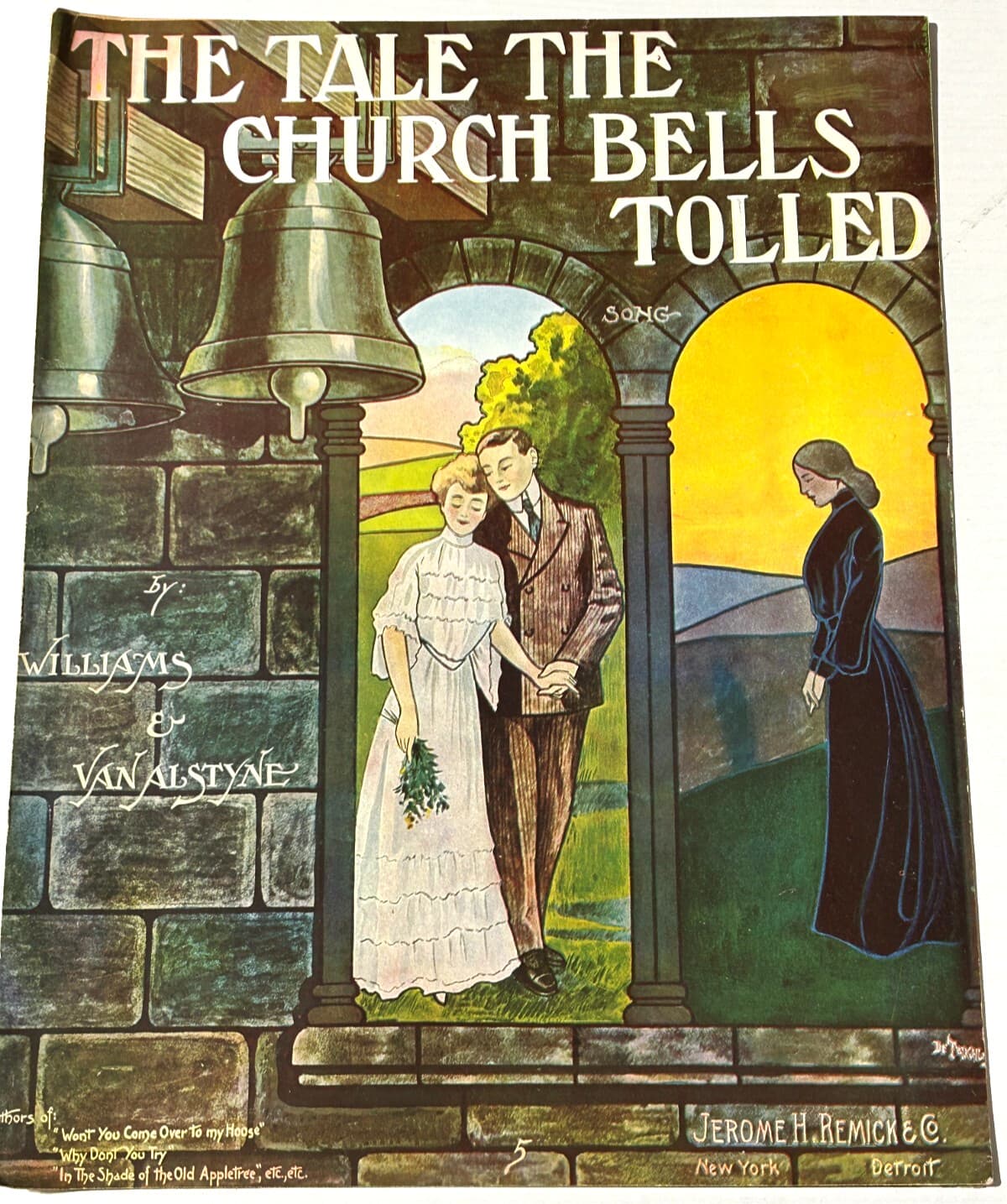 1907 Vintage Sheet Music The Tale The Church Bells Tolled by Williams & Van Alst