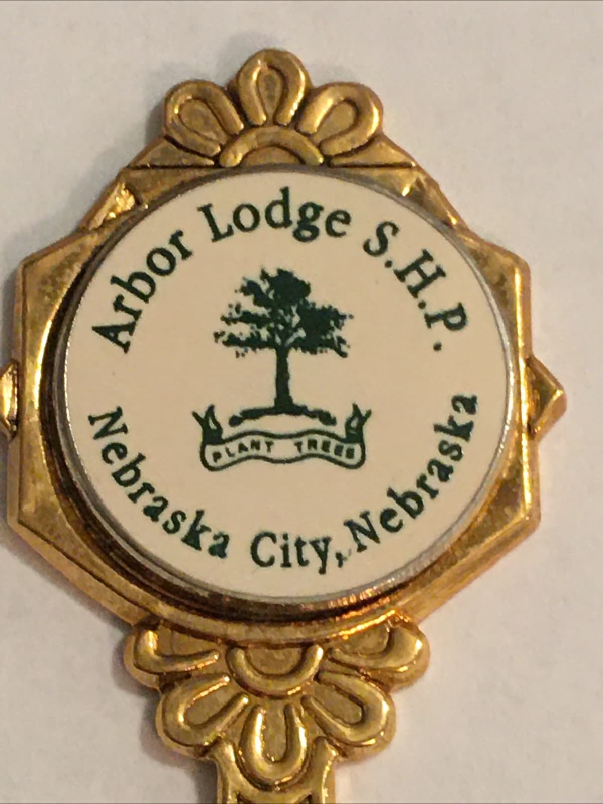Vintage Souvenir Spoon US Collectible Arbor Lodge SHP Nebraska City Nebraska
