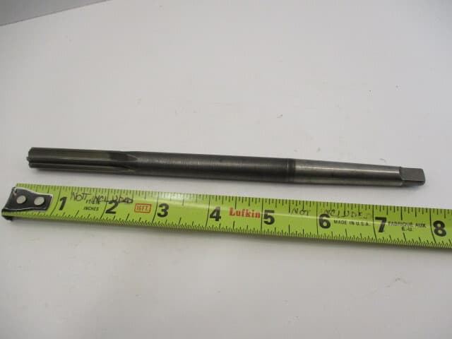 1/2" Machinist REAMER .4995" x 8" Long # 1 Morse Taper Shank 1/2" Undersized VG