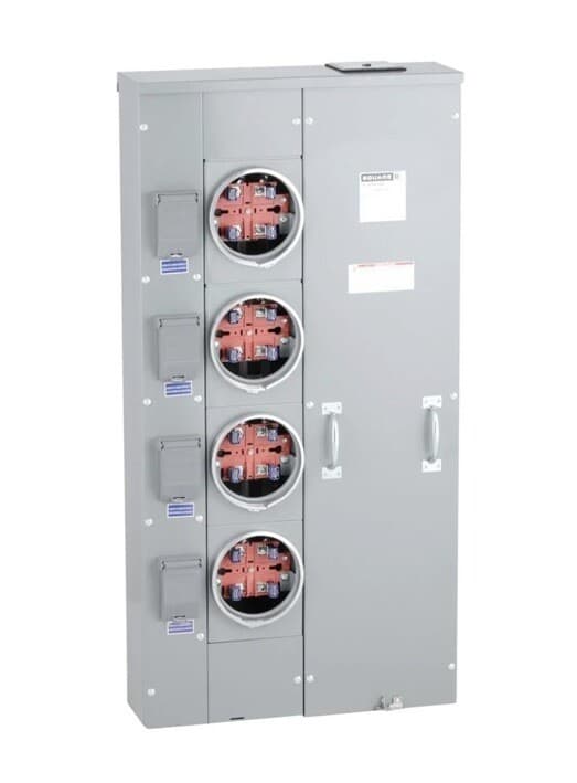 Square D MP44-125 125a 4 Gang Meter Pak Meter Center New in box