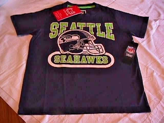 NWT BOYS YOUTH T SHIRT SIZE 8 NFL TEAM APPAREL SEATTLE SEAHAWKS FOOTBALL
