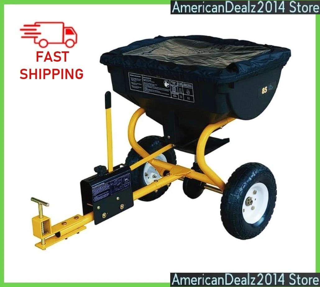 Heavy Duty 85 lb Tow Behind Broadcast Spreader ATV Garden Tractor Seed Spreading
