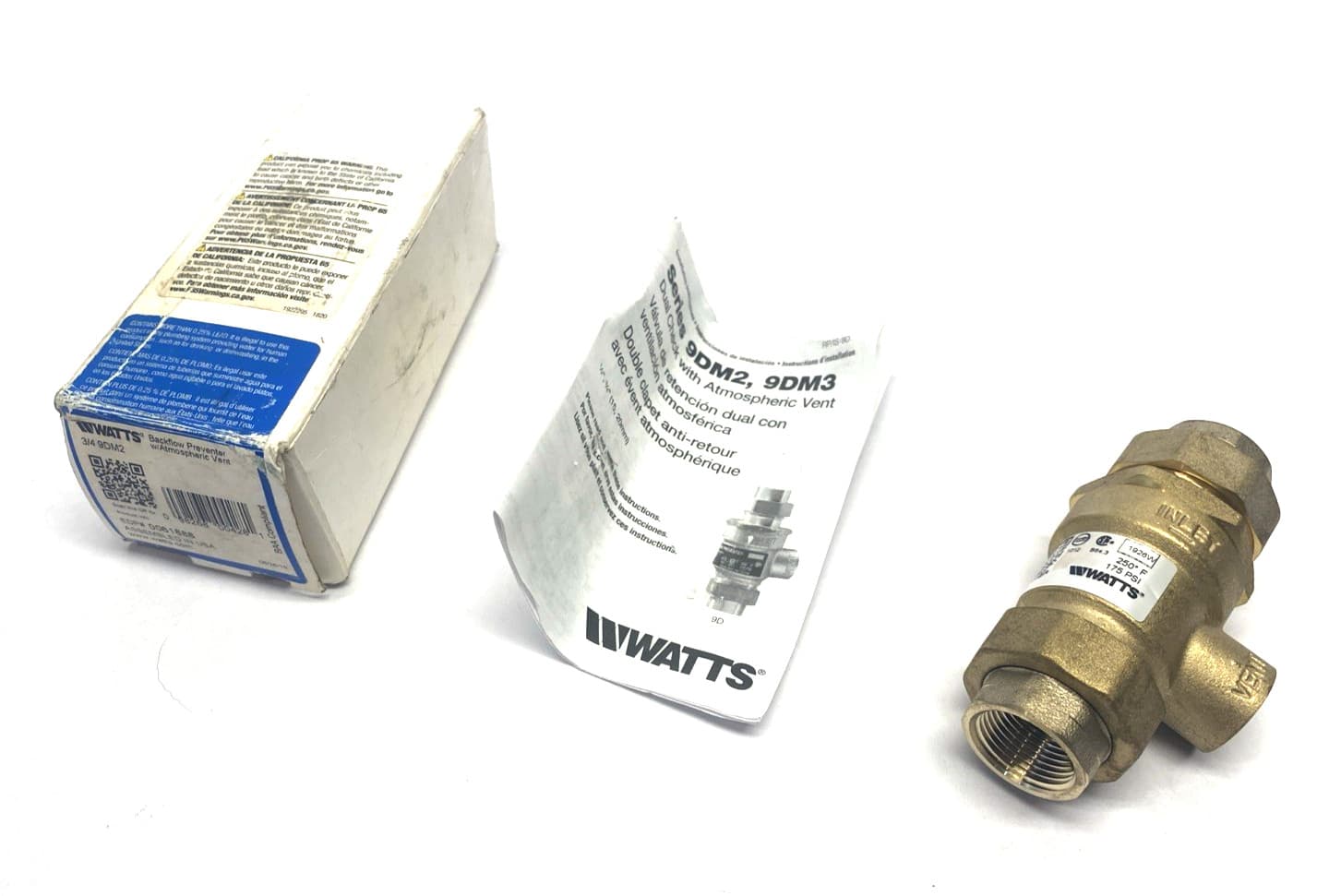Watts 9DM2 3/4" Bronze Dual Check Valve Backflow Preventer 0061888