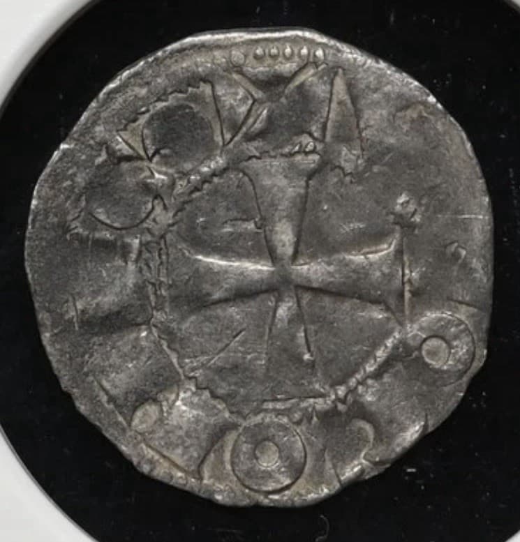 NGC XF40. FRANCE 1199-1249 AD, La Marche Hugh IX-X Louis IV Silver Medieval Coin