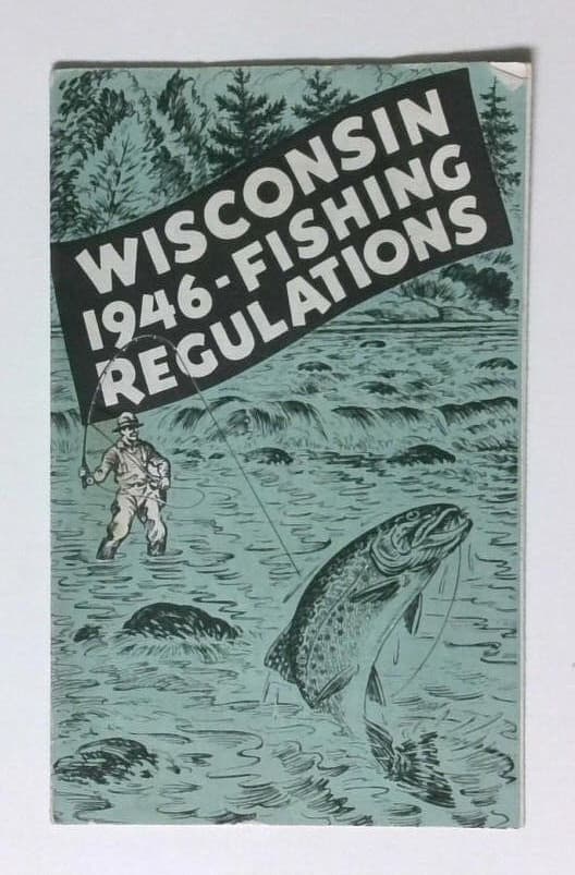 1946 Wisconsin Conservation Fishing License Regulations Booklet