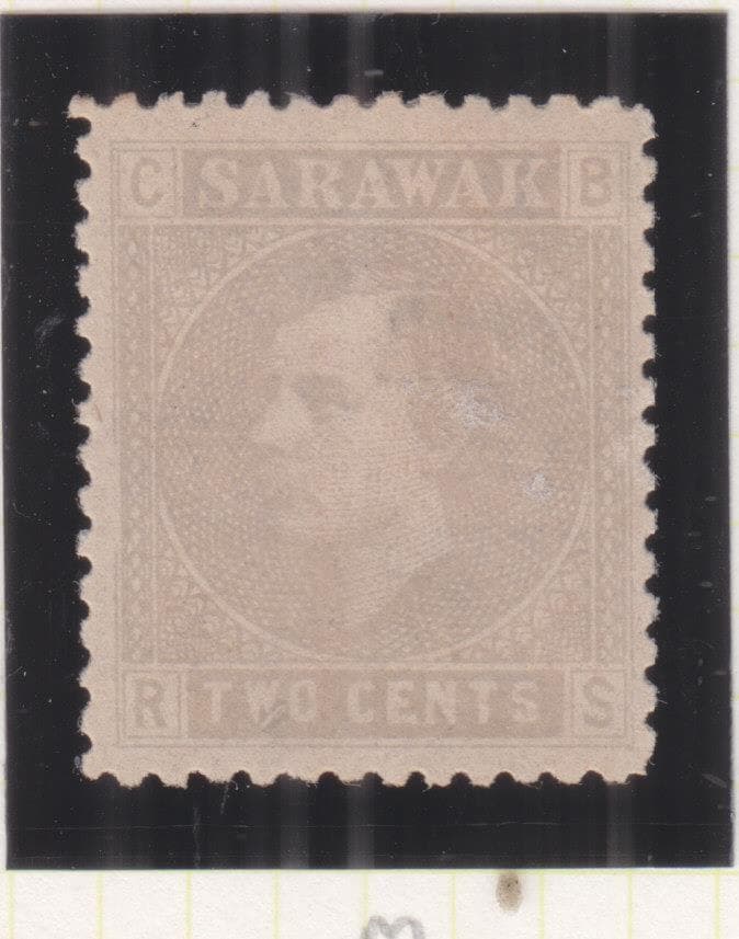 SARAWAK, 1875 Charles Brooke 2c. Mauve on Lilac, heavy hinged.