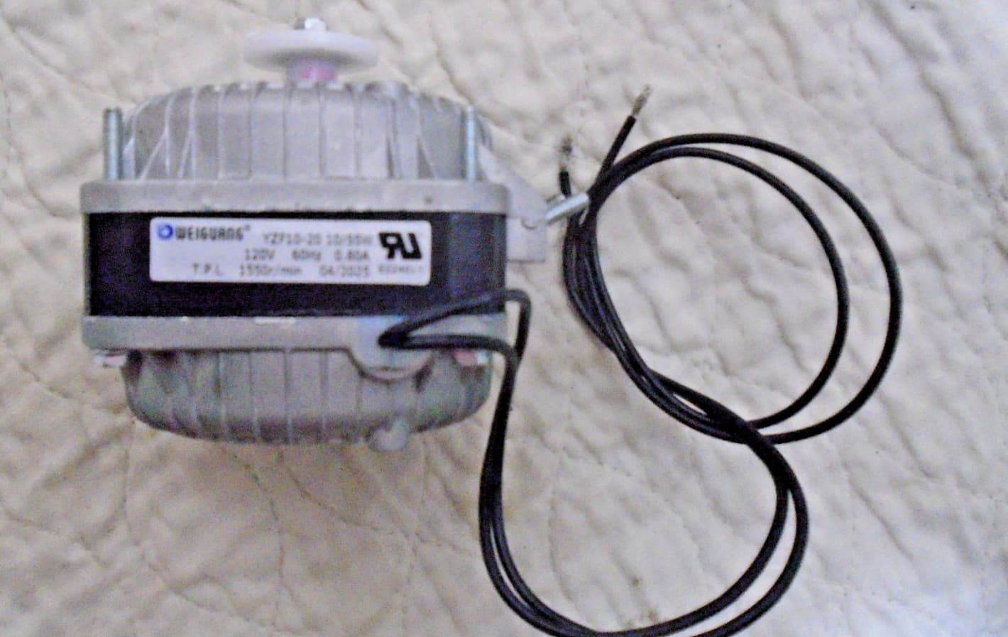 Condenser Fan Motor Part#YZF10-20 10/55W 120V 60Hz 0.80A 1550 r/min Weiguang