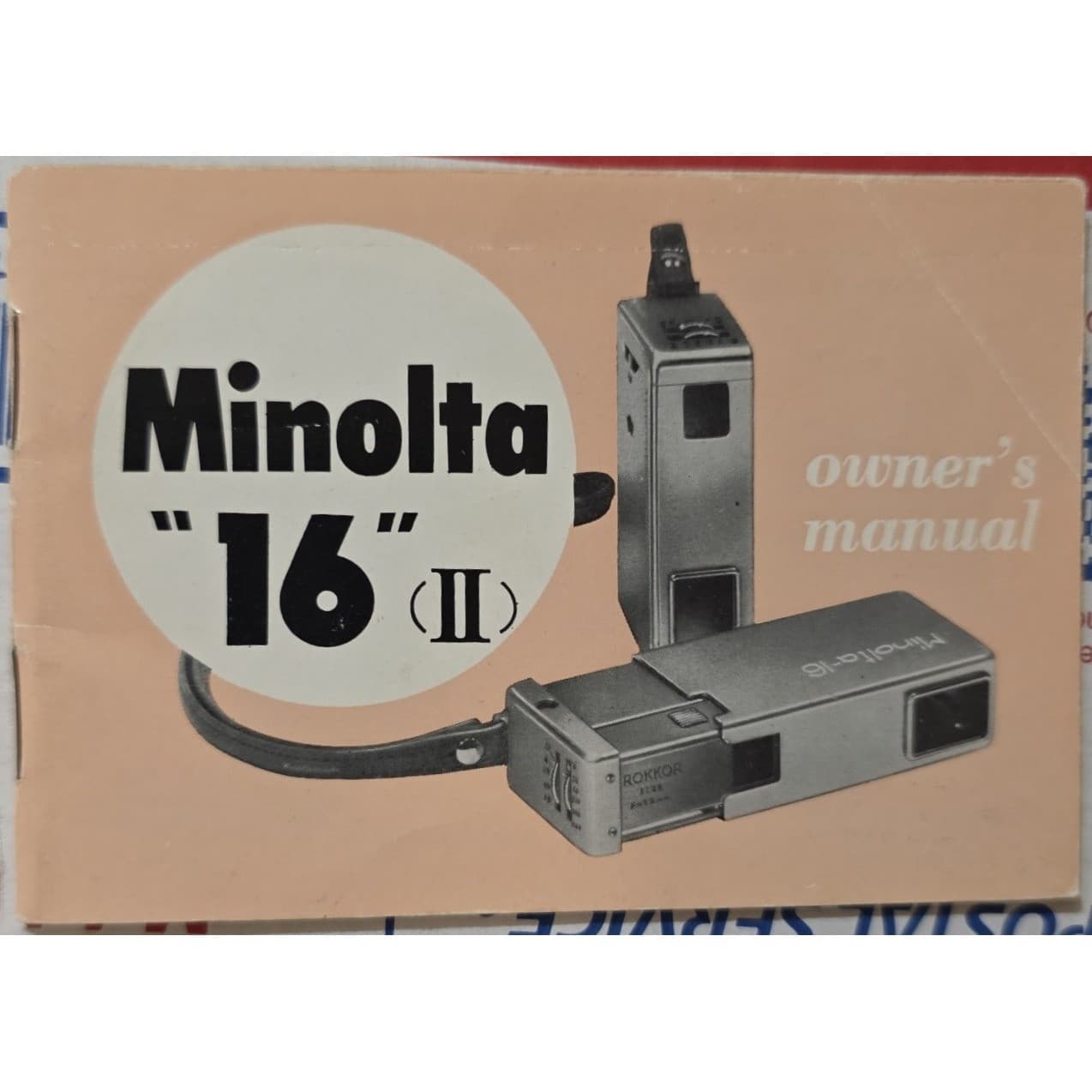 Minolta 16 II Owner's Manual Vintage Subminiature Camera Instructions Booklet