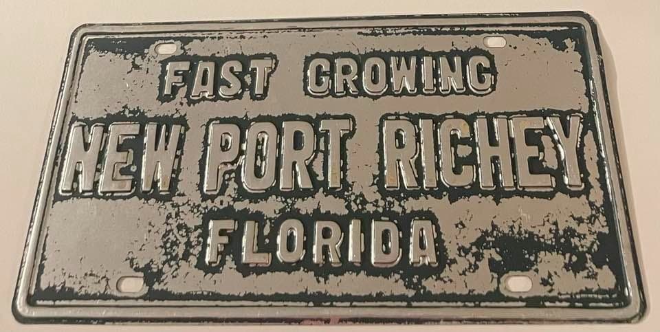 New Port Richey Florida Booster License Plate Fast Growing