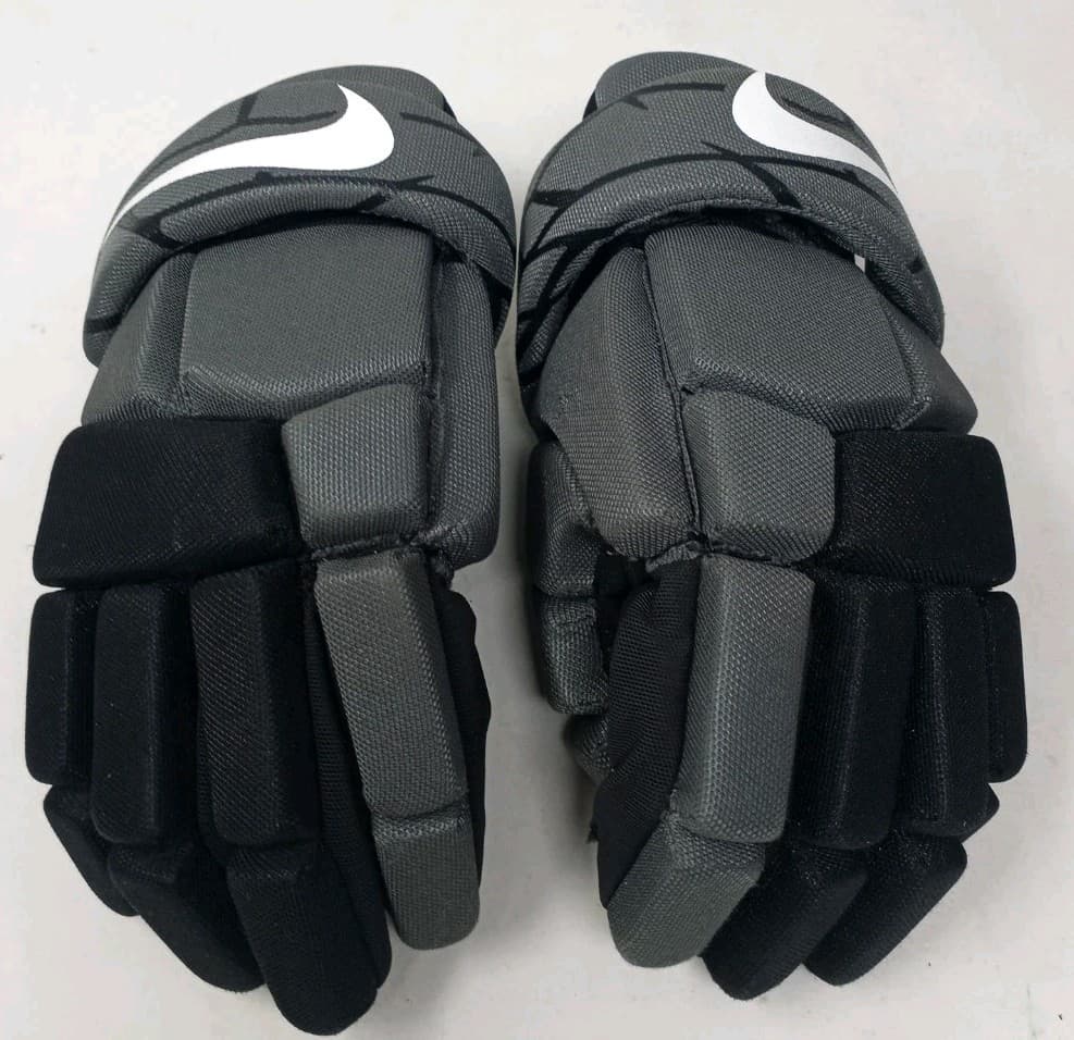 Nike Gray/Black Hockey Gloves Kids Youth Size READ DESCRIPTION