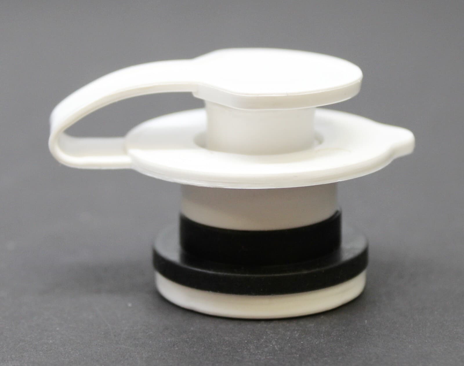 White Standard Cooler Drain Plug Assembly for Coleman Coolers - 1" Shaft Length