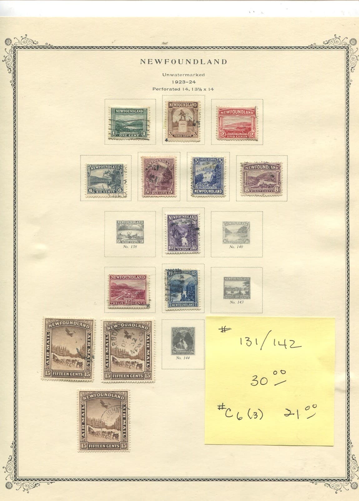 Newfoundland small lot of stamps from the 1920's to 1930's with better (1040)