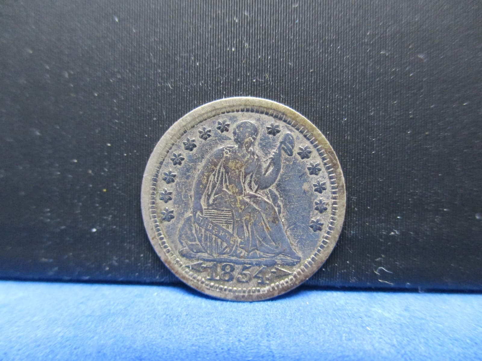 1854 Arrows Seated Liberty Half Dime - VF