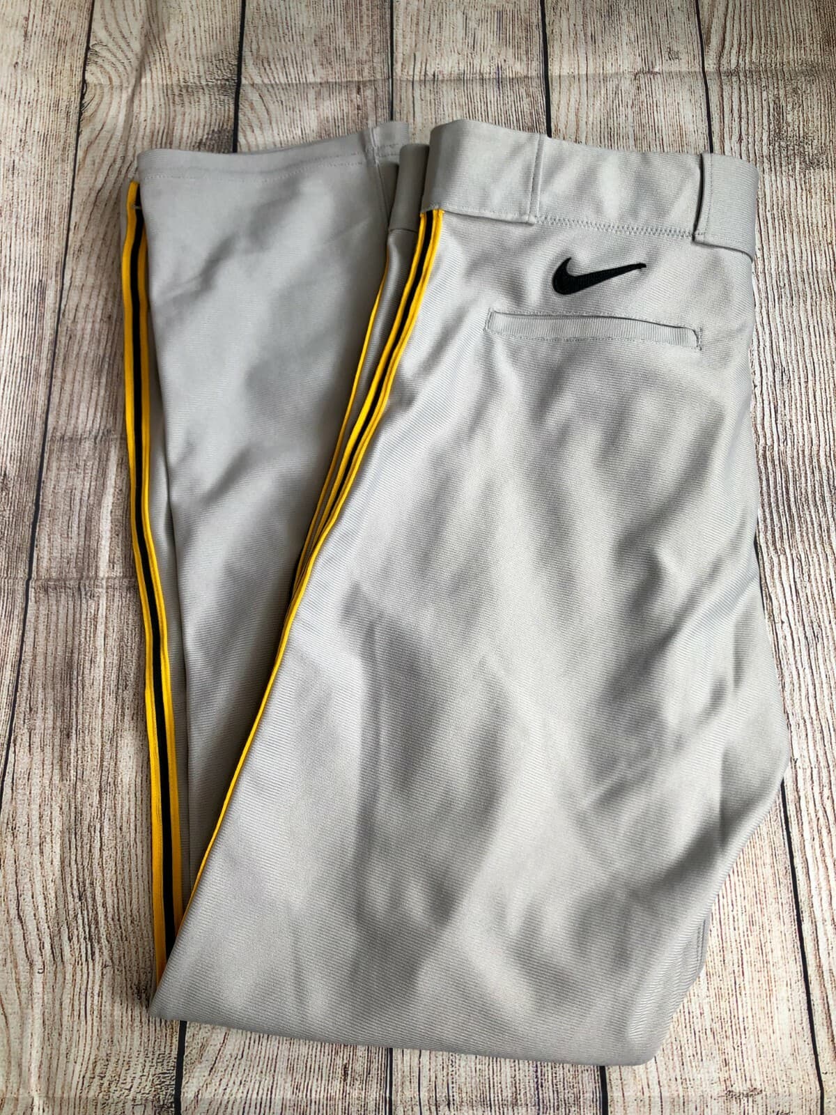 Nike Dri-Fit Men's Baseball/Softball Pants Grey with Black/Gold Piping