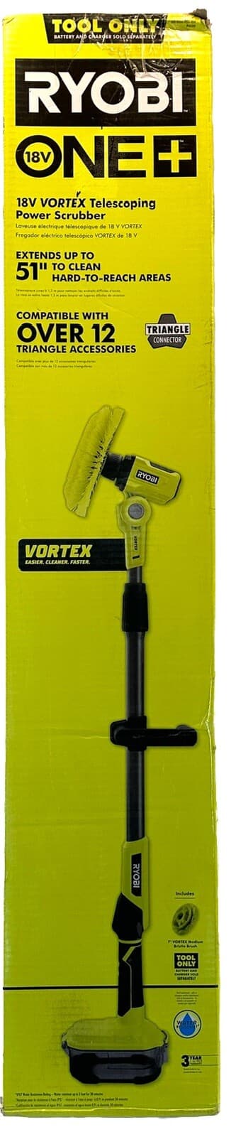 Ryobi One+ 18V VORTEX Telescoping Power Scrubber Tool Only Model P4500