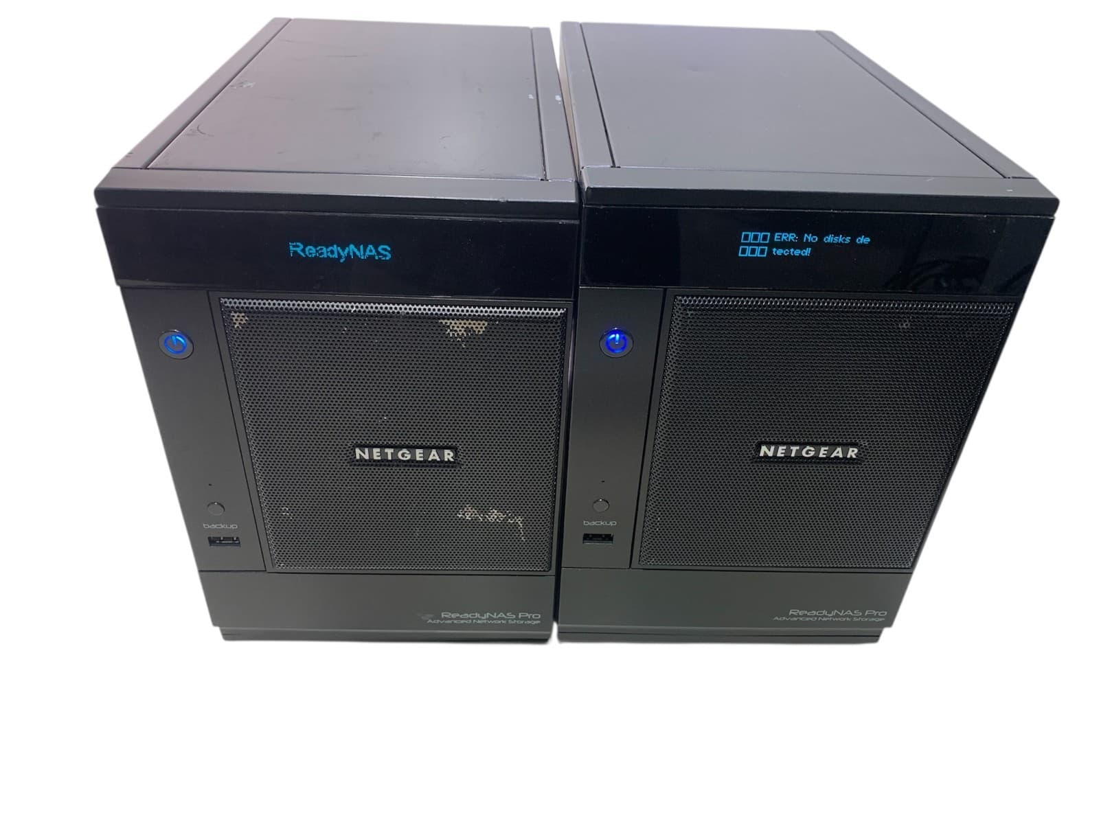 LOT OF 2: NETGEAR ReadyNAS PRO ADVANCED NETWORK STORAGE RNDP6000 - NO HDD READ
