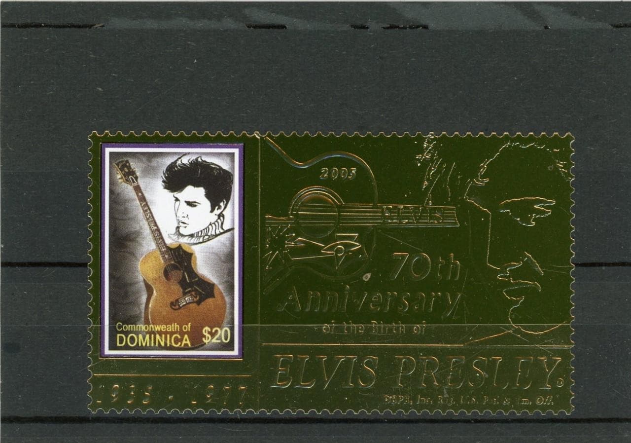 Dominica 2005 Gold Elvis Scott# 2593H Mint NH