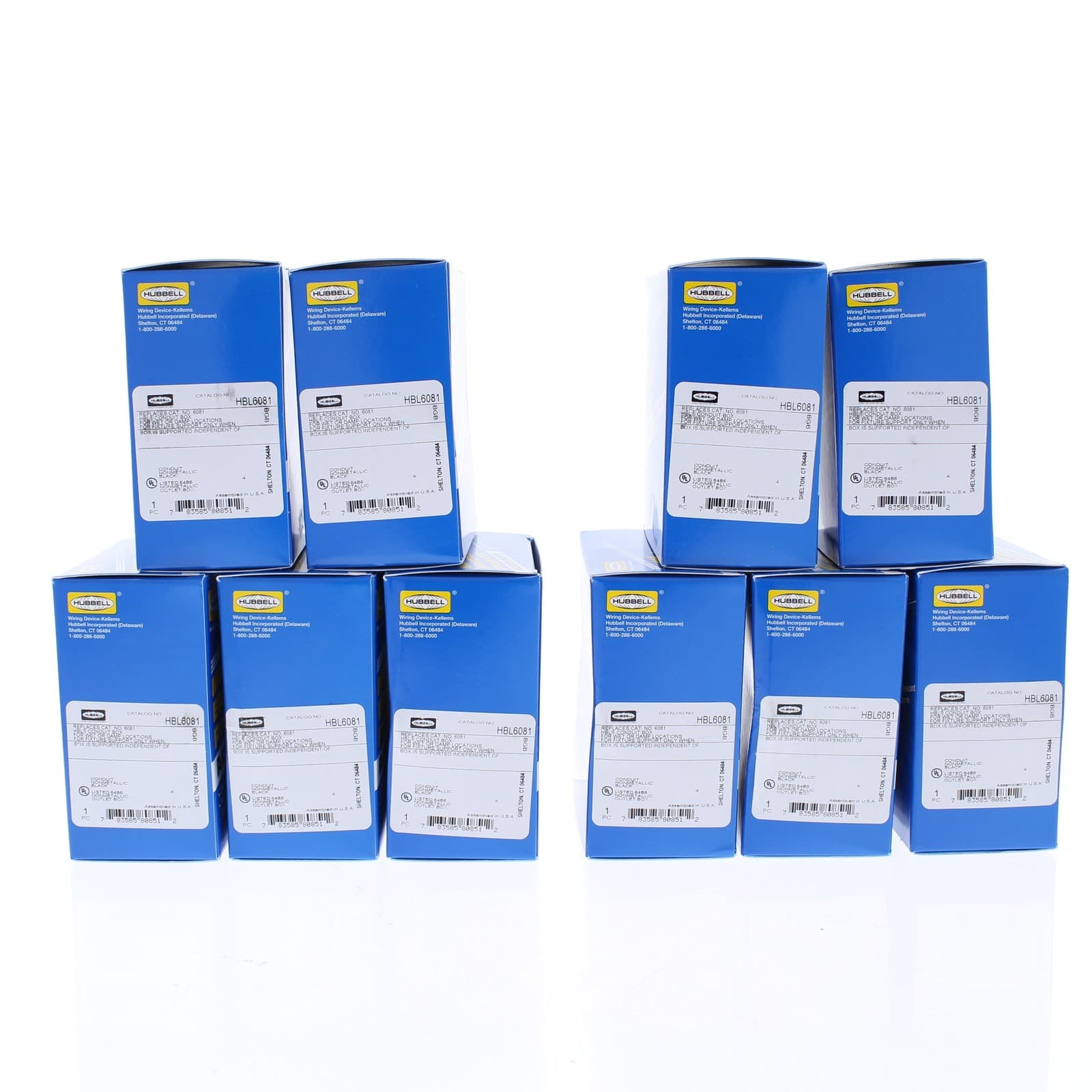 10 Hubbell Marine 4" Round Black Non-metallic Dockside Junction Boxes HBL6081