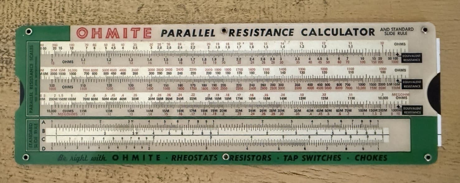 Ohmite Parallel Resistance Calculator Slide
