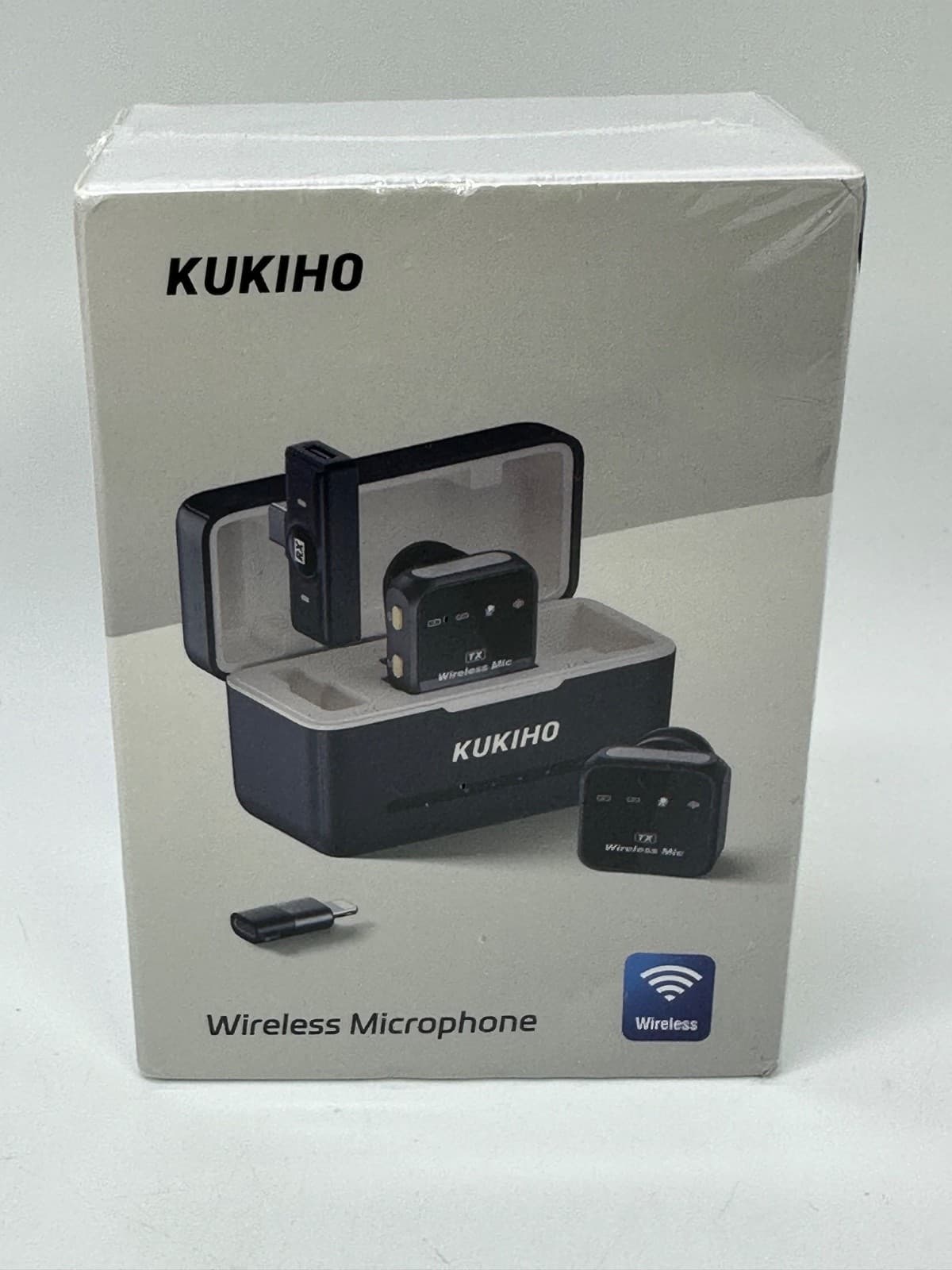 KUKIHO Wireless Lavalier Microphone iPhone iPad Android w/Charging Case SEALED