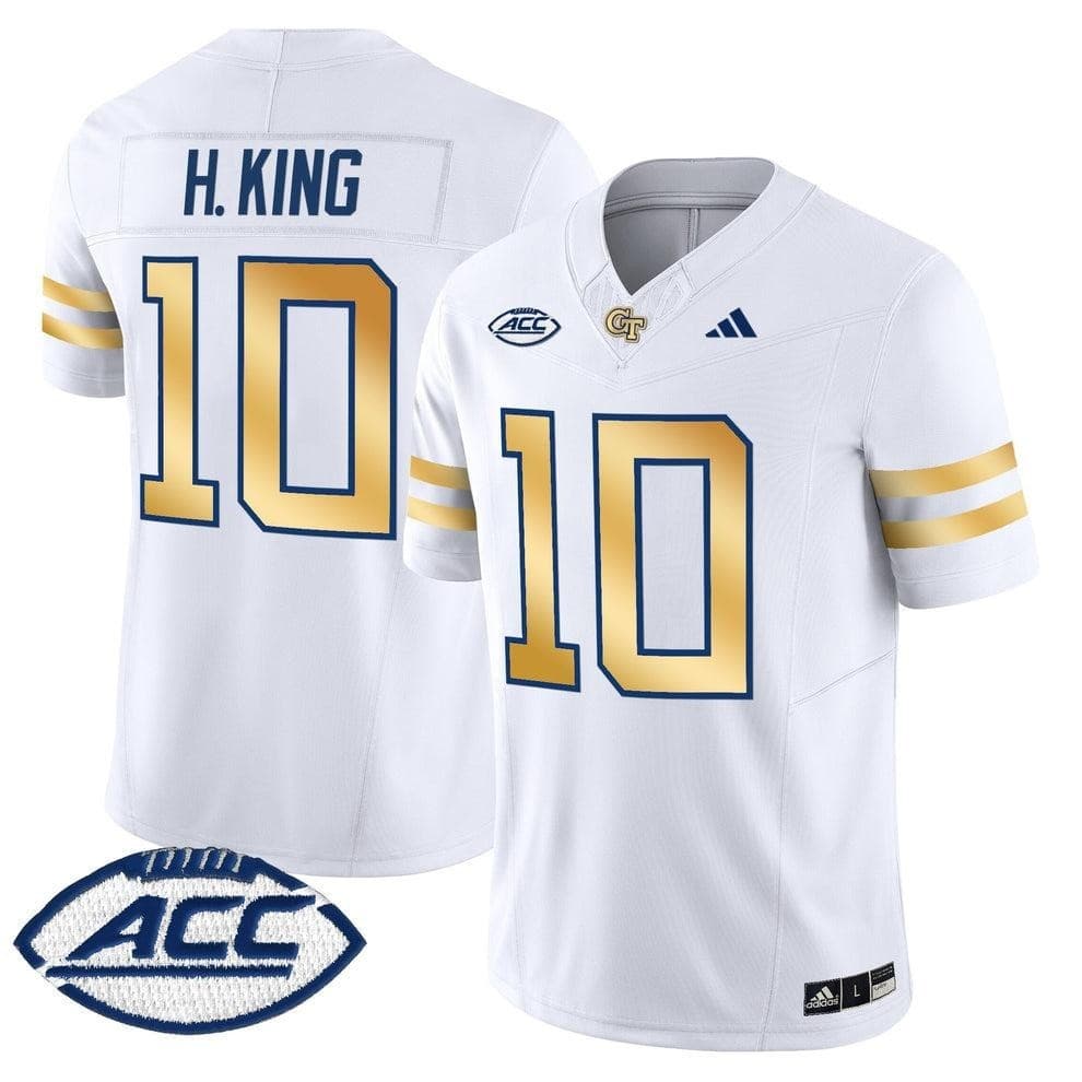 #10 Georgia Tech Haynes King Gold/White/Navy/Alternate Men's Stitched Jersey