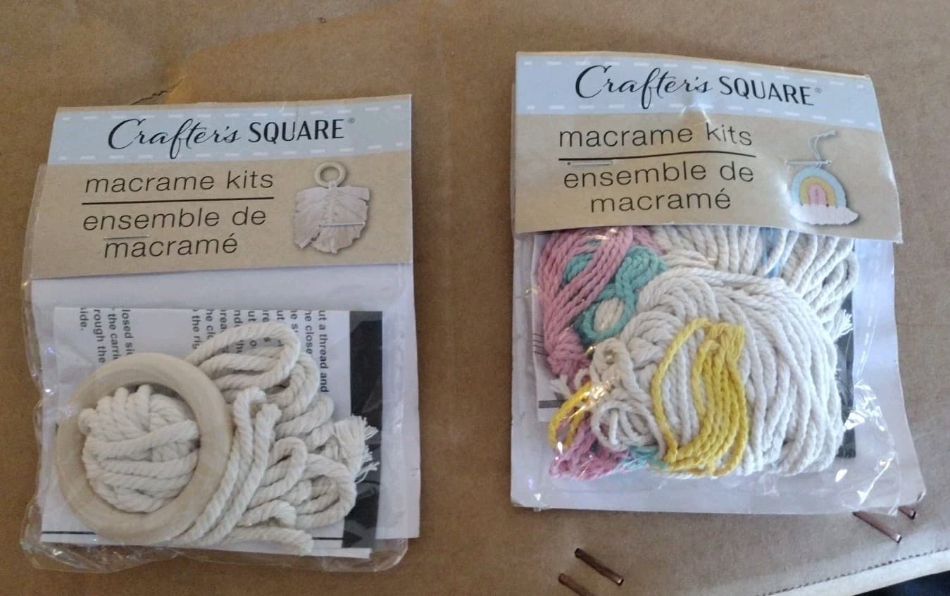 ☆Lot Of 2 New Crafter's Square Macrame Kits