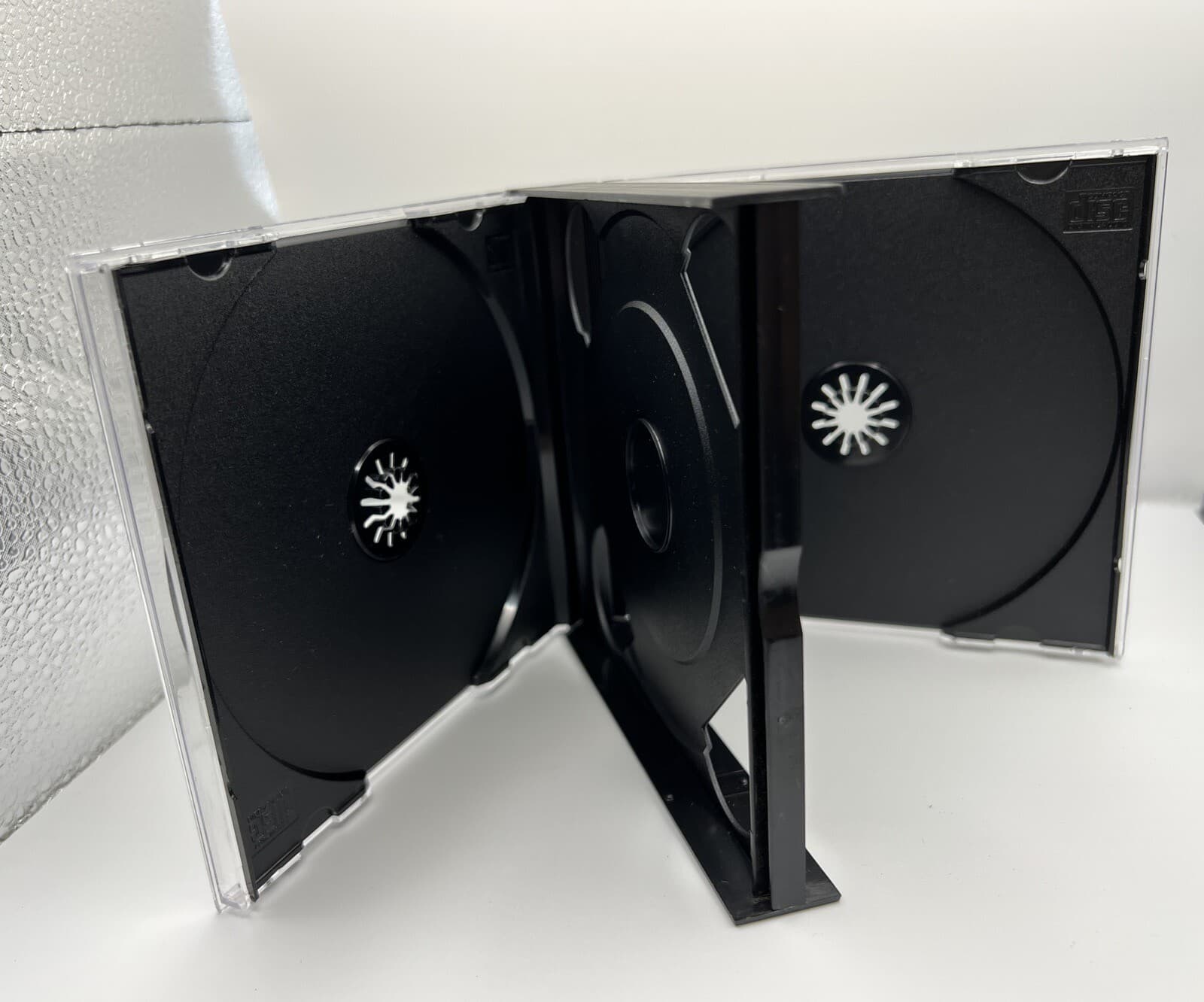 10 NEW CHUBBY 24MM Double (2) CD CASE WITH BLACK TRAY, ASSEMBLED, 1057Q+QJ01