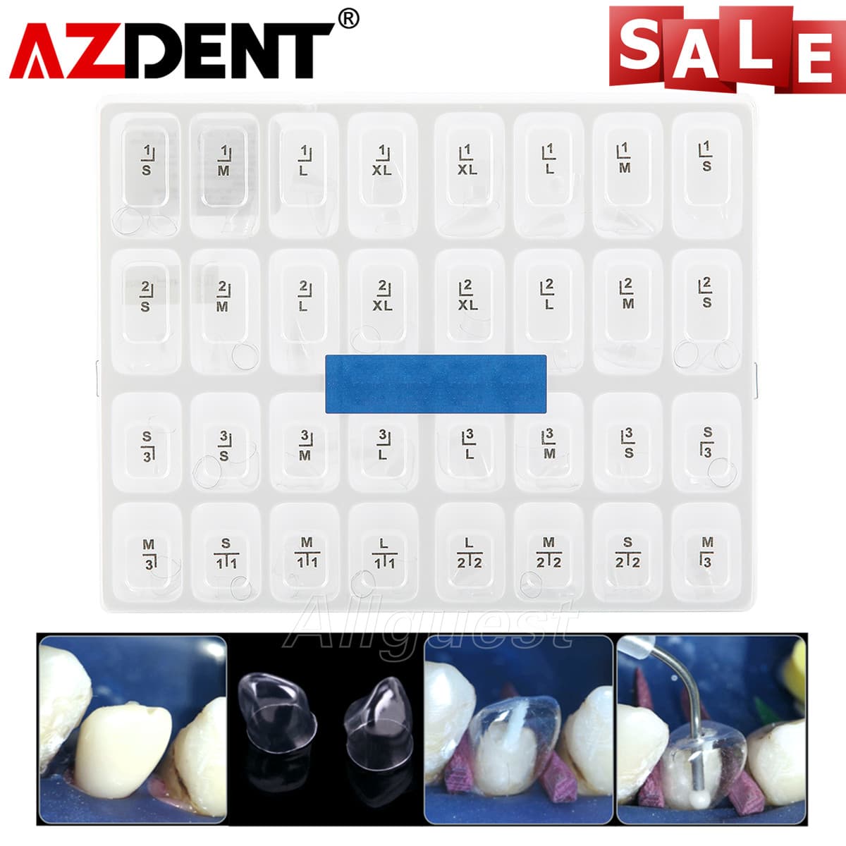64pcs Dental Front Teeth Anterior Transparent Crown for Incisors&Canines № 1.910