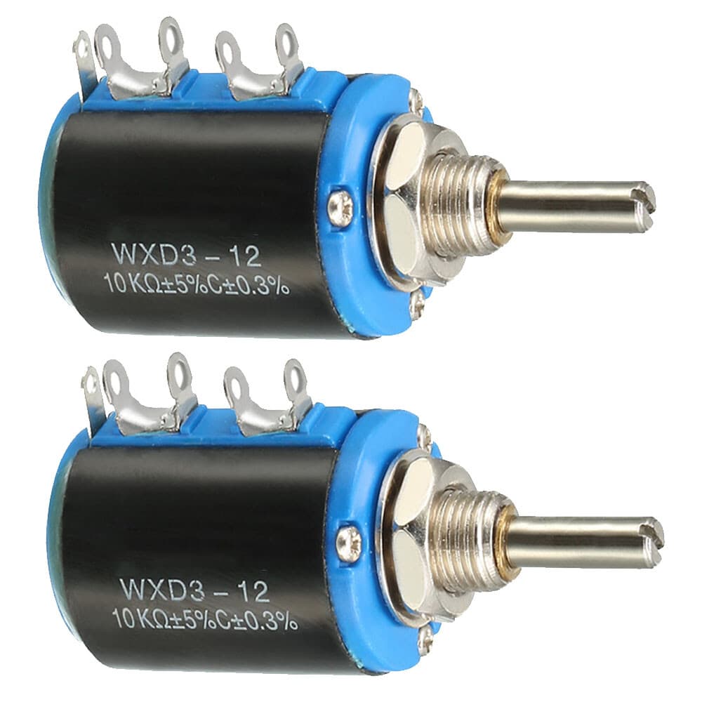 2PC 100 OHM /10K OHM 2W Multi Turn Wirewound Pot Precision Linear Potentiometer