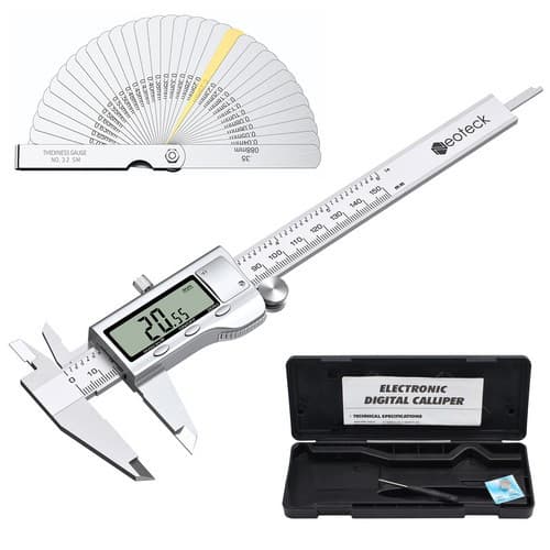 Neoteck 6"Digital Caliper Vernier Micrometer+Feeler Electronic Gauge 0.0005"