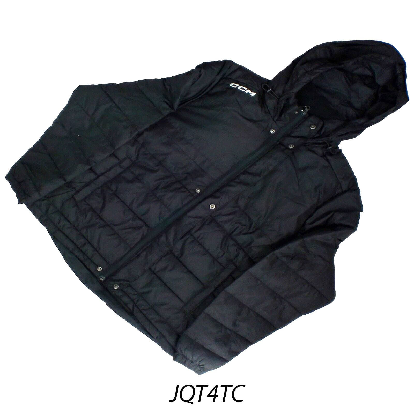 CCM Hockey Senior/Adult Team Quilted Winter Jacket (JQT4TC)-Black