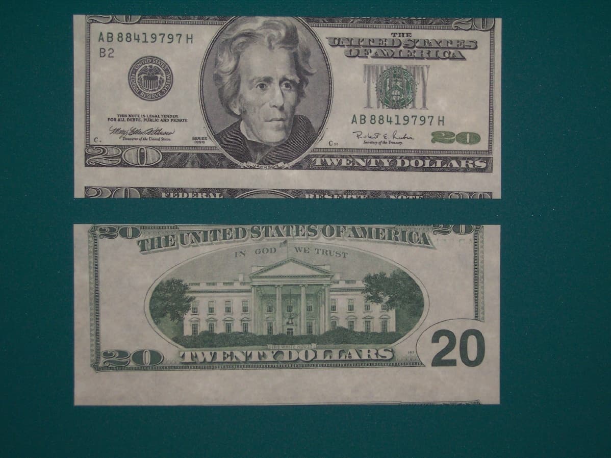 $20 1996 FRN Alignment Error Reproduction U.S. Currency Paper Money Copy