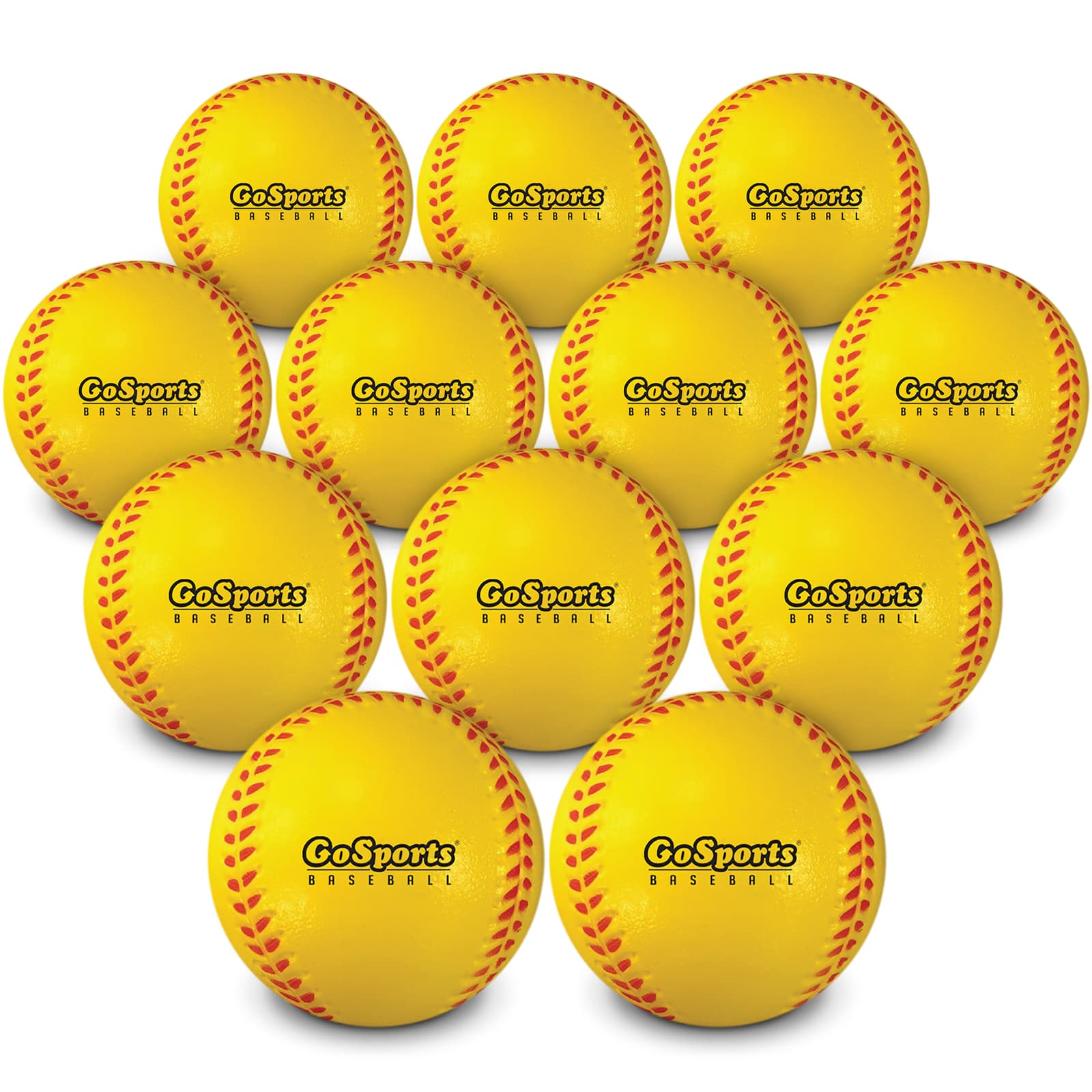 GoSports Foam Training Baseball 12 Pack - Regulation Size