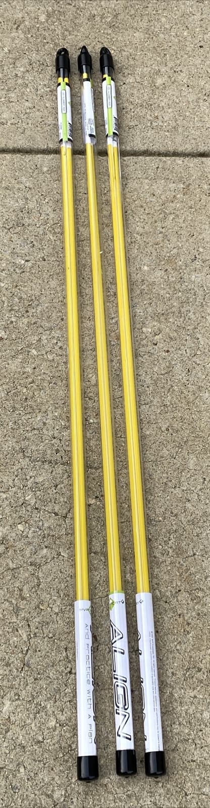 PACK OF 3, (6 RODS TOTAL) MORODZ ALIGNMENT ROD / TRAINING AID - YELLOW