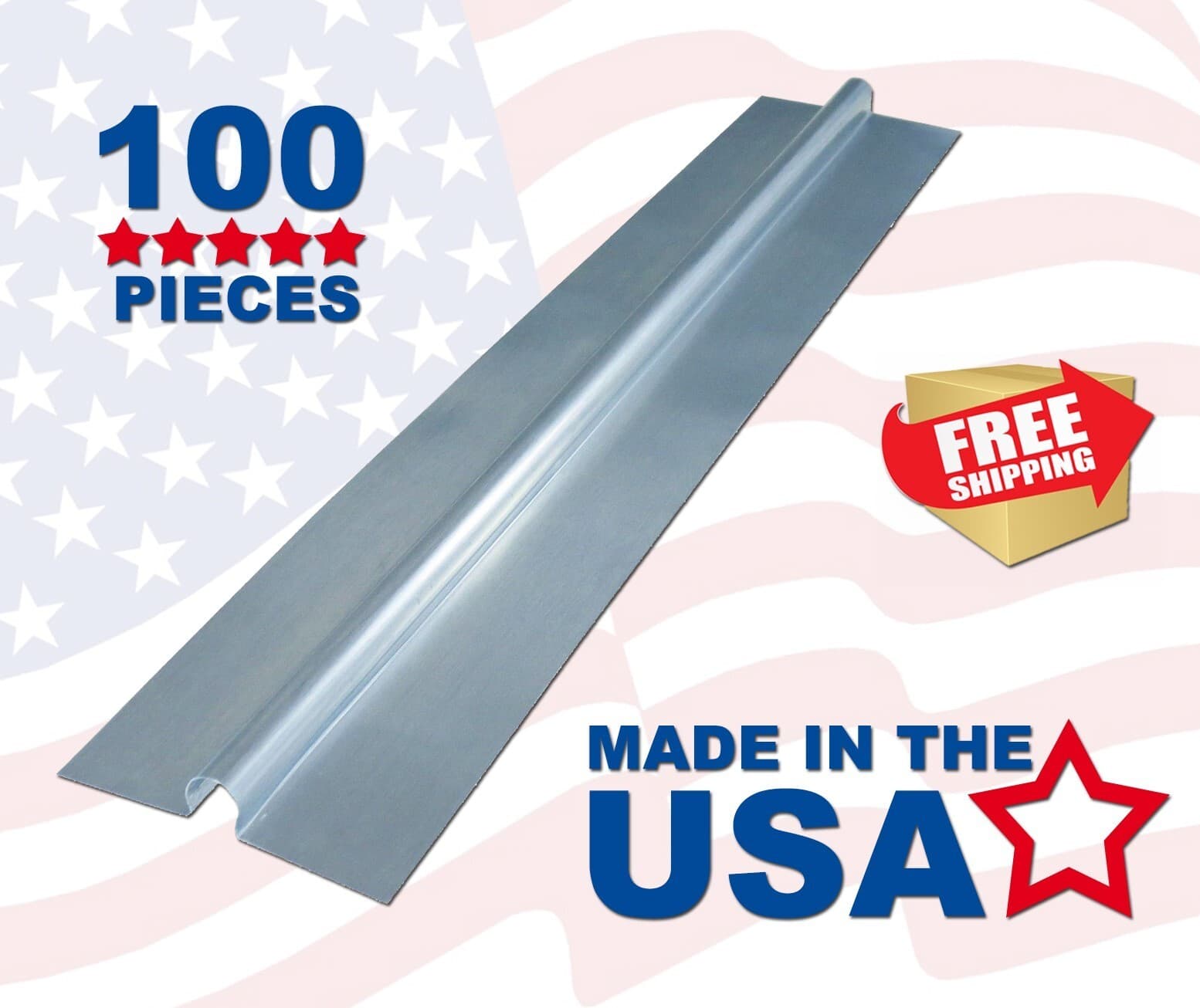 100 - 4' Omega Aluminum Radiant Floor Heat Transfer Plates for 1/2" PEX USA