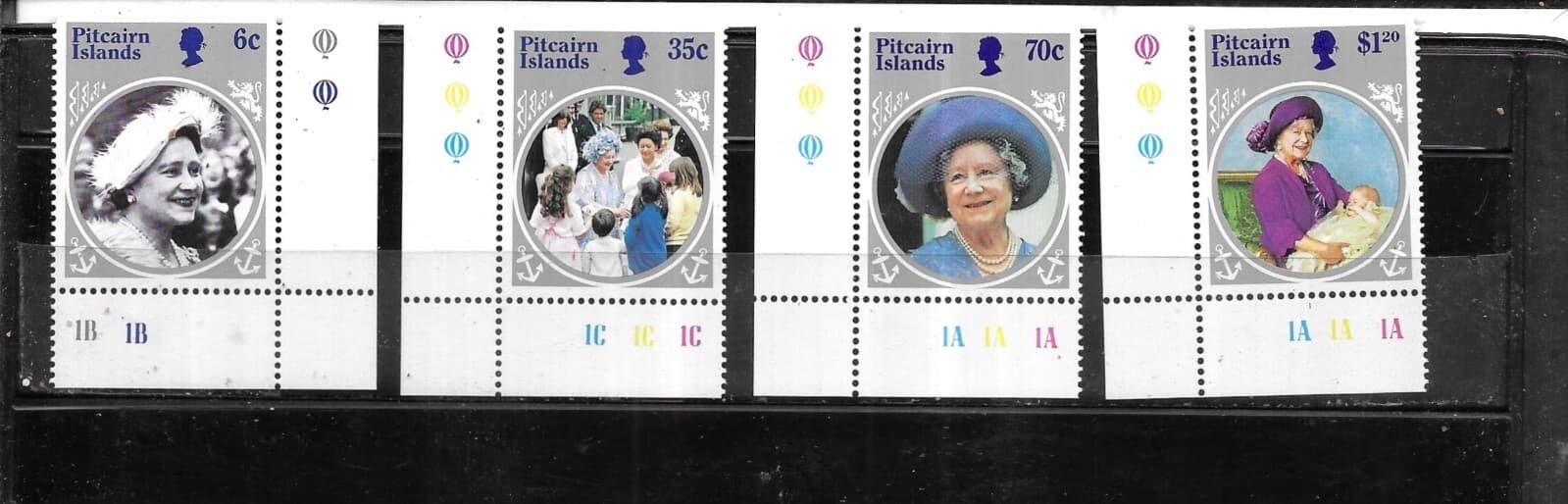 PITCAIRN ISLAND 1985 QUEEN MOTHER SET. MINT FULL GUM. AS PER SCAN.