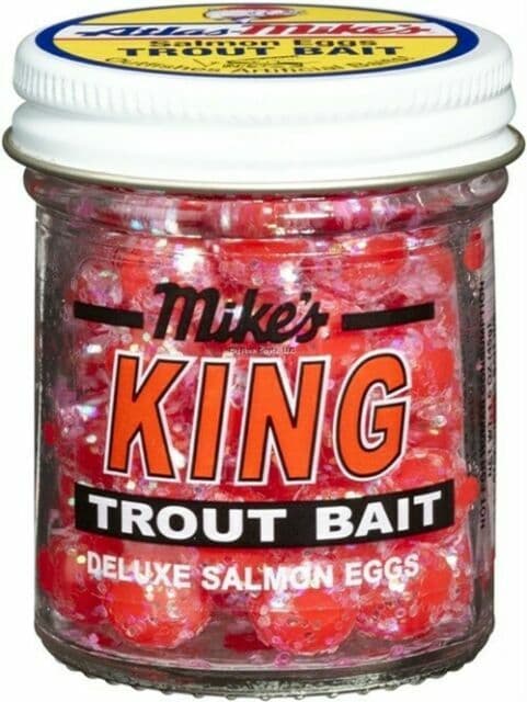 Atlas-Mike's King Glitter Salmon Eggs-Naturally Effective Trout Bait