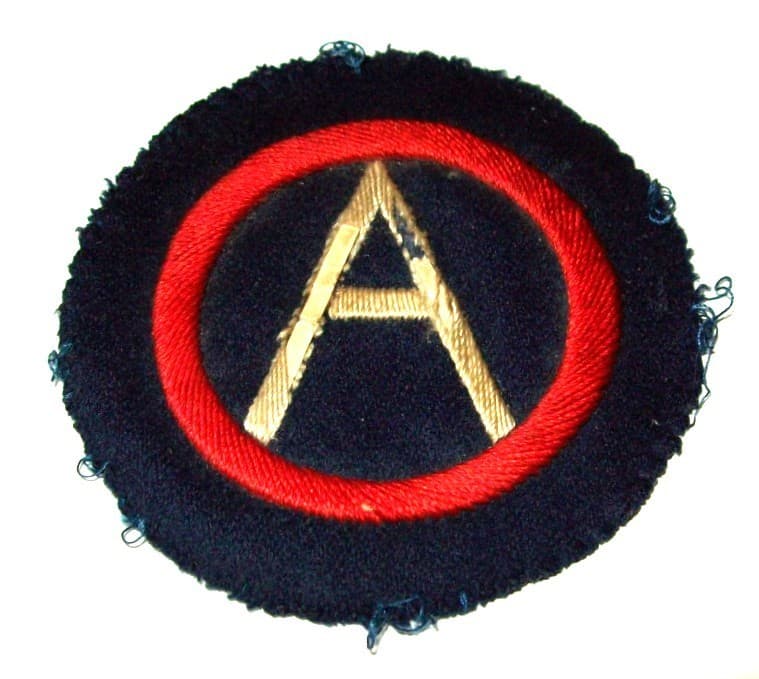 SALTY ORIGINAL CUT-EDGE POST WW1 GERMAN MADE 3rd ARMY PATCH OFF UNIFORM