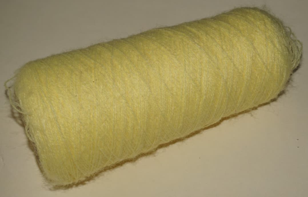 3oz Cone, Beaunit Fibers, Rayon, Bright Yellow, Machine/Hand Knitting Yarn
