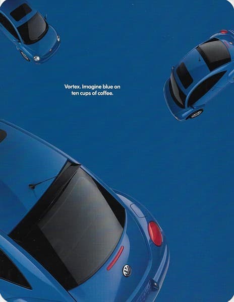 2000/2001 VOLKSWAGEN NEW BEETLE VORTEX BLUE Edition sales brochure sheet VW