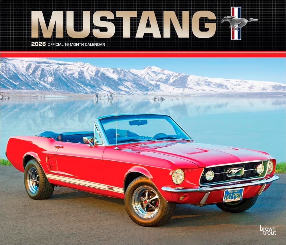 Ford Mustang OFFICIAL | 2026 14x24" Deluxe Wall Calendar | Plastic-Free