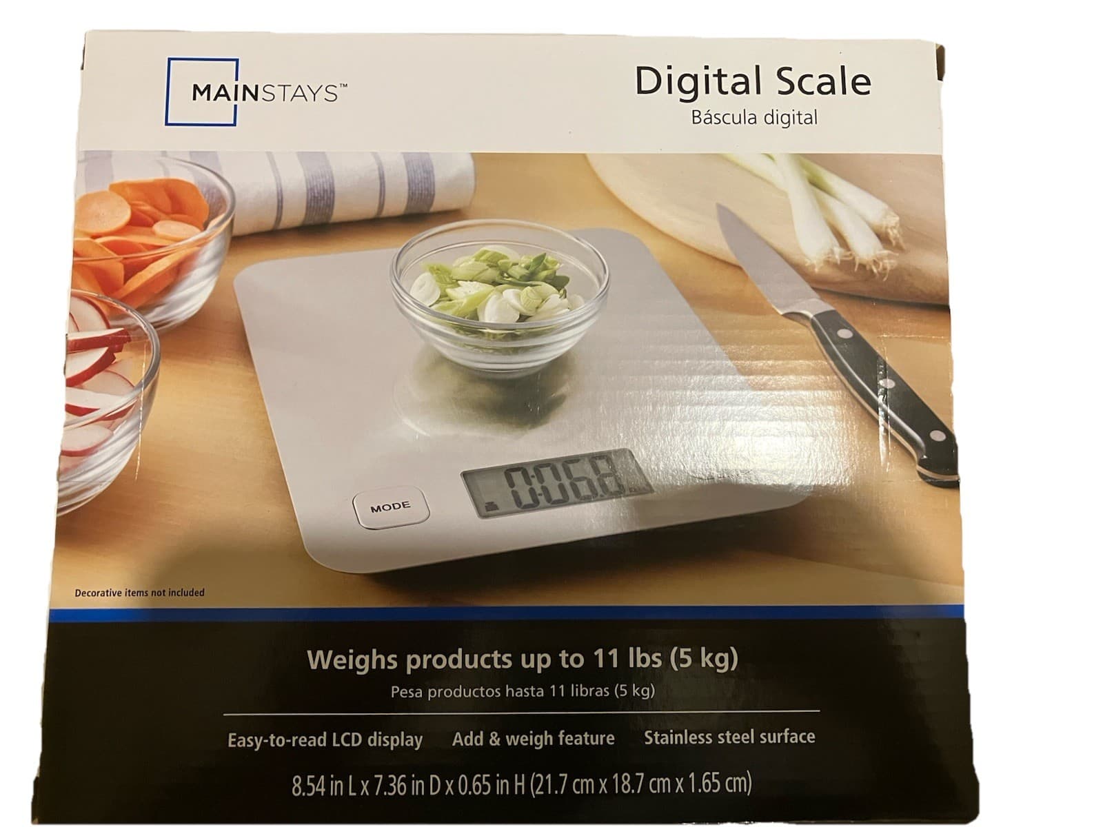 Mainstays Digital Scale Stainless Steel