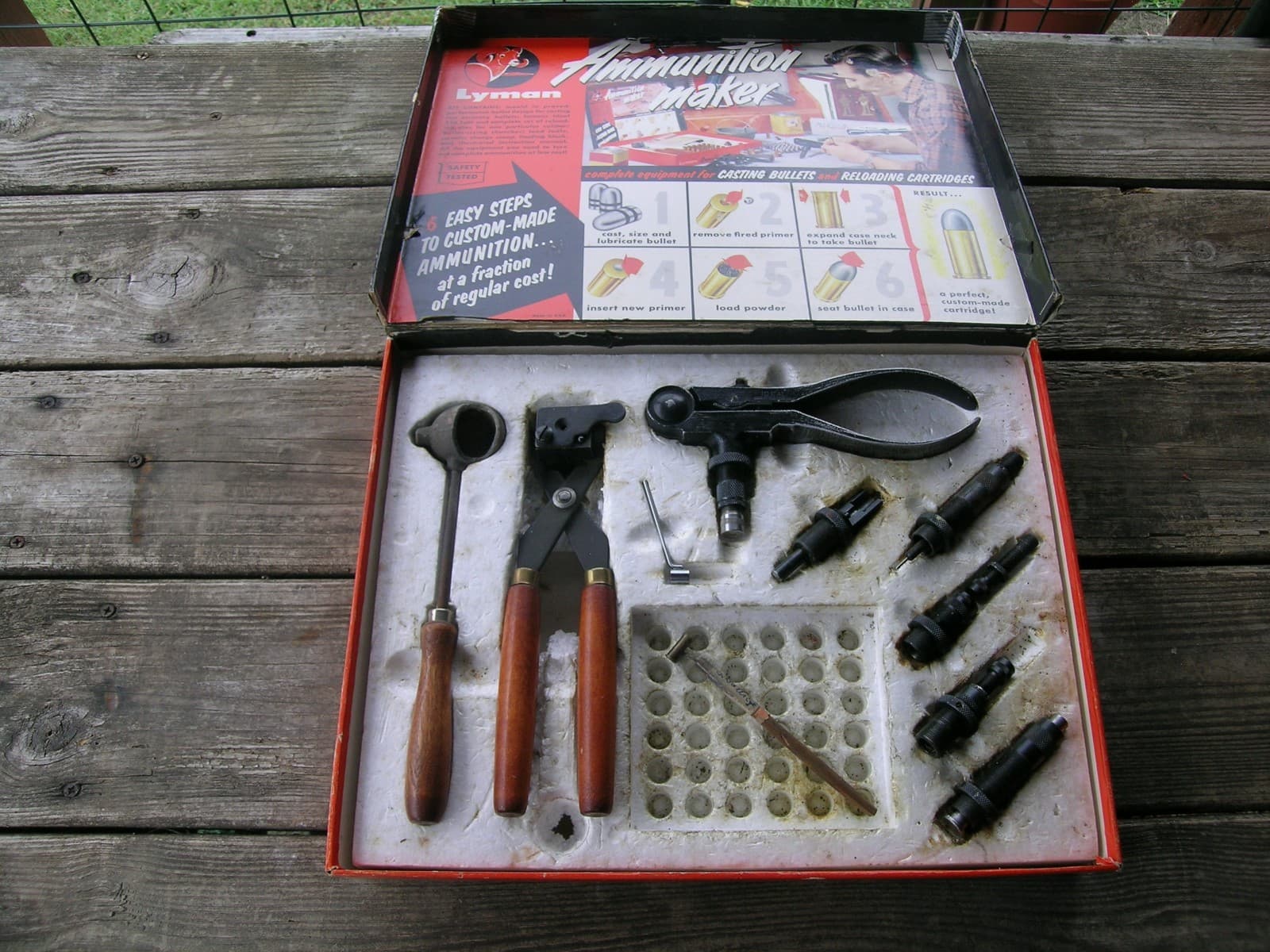 Vintage Lyman Ammunition Maker Kit 310 Reloading Tool & Bullet Mold 38 Spl