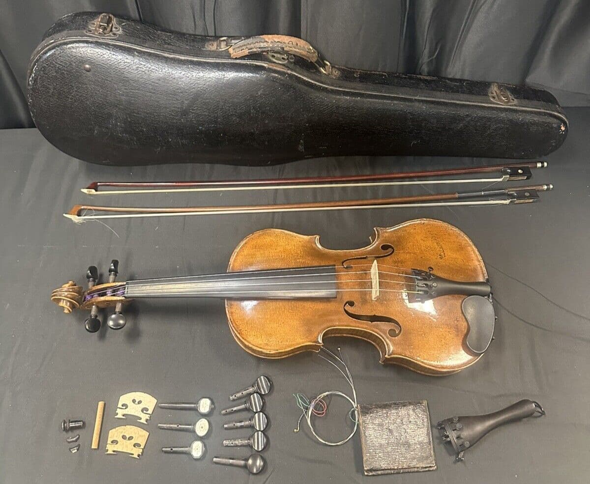 Antique German Antonio Stradivarius 4/4 Violin Copy -Fully Restored- Late 1800s